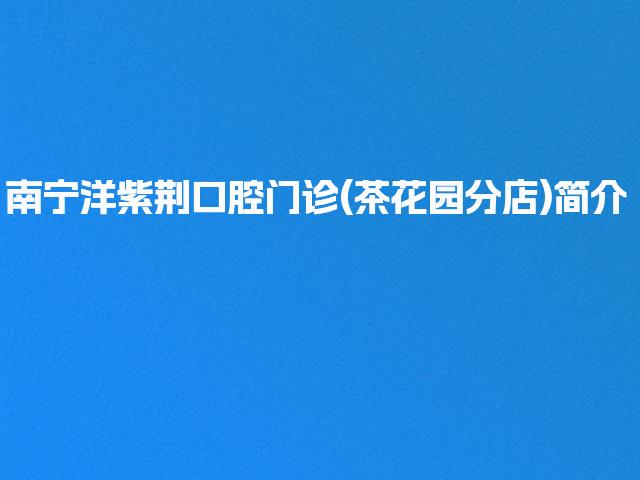 南宁洋紫荆口腔门诊(茶花园分店)简介