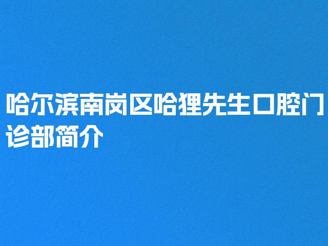 哈尔滨南岗区哈狸先生口腔门诊部简介