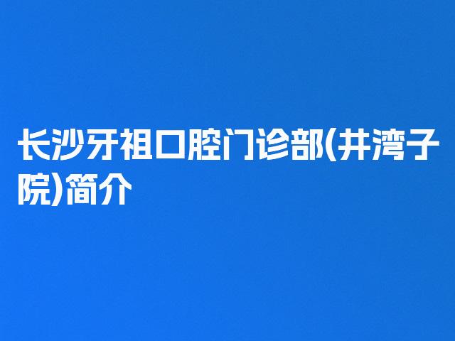 长沙牙祖口腔门诊部(井湾子院)简介