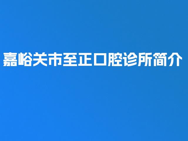 嘉峪关市至正口腔诊所简介