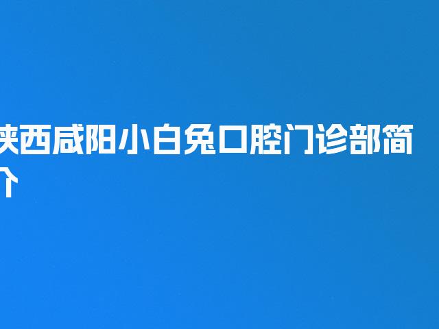 陕西咸阳小白兔口腔门诊部简介