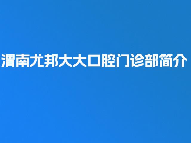 渭南尤邦大大口腔门诊部简介