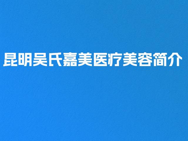 昆明吴氏嘉美医疗美容简介