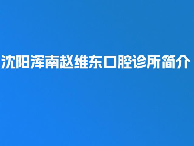 沈阳浑南赵维东口腔诊所简介