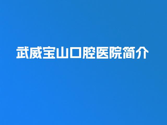 武威宝山口腔医院简介