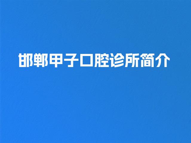 邯郸甲子口腔诊所简介