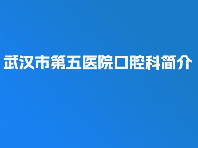武汉市第五医院口腔科简介