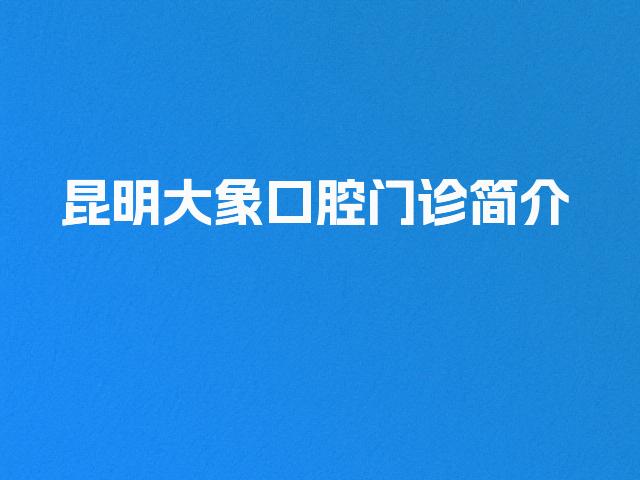 昆明大象口腔门诊简介