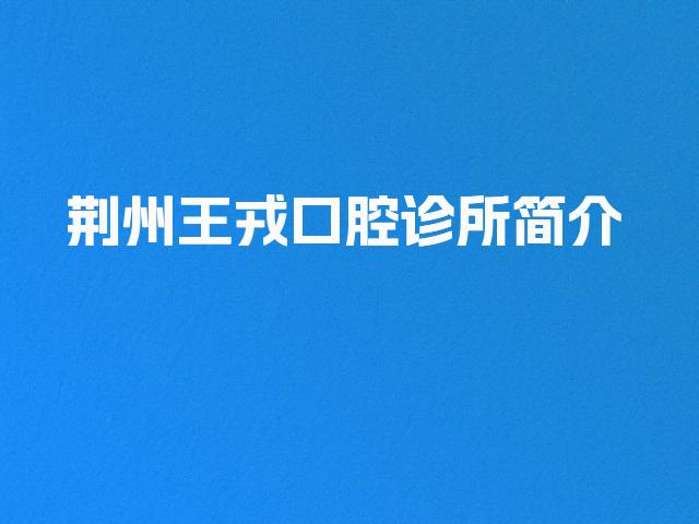 荆州王戎口腔诊所简介